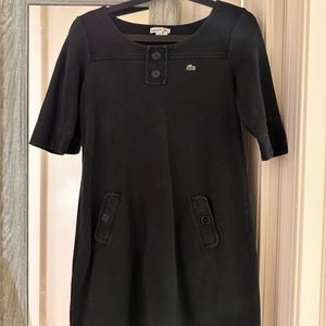 Lacoste black sleeved cotton dress